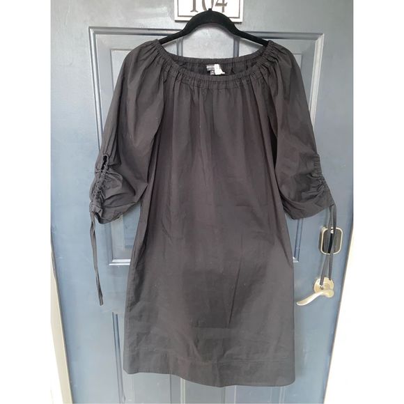 Lafayette 148 New York *Keene A-Line Black Dress, Women's Size Medium, MSRP $598 - Picture 3 of 11